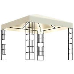 VidaXL Altana ze sznurem lampek LED, 3x3 m, kremowa