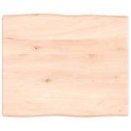 VidaXL Blat stołu, 60x50x(2-4)cm, surowy, lity dąb naturalną krawędzią