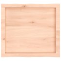 VidaXL Blat stołu, 60x50x(2-4)cm, surowy, lity dąb naturalną krawędzią