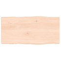 VidaXL Blat stołu, 80x40x(2-4)cm, surowy, lity dąb naturalną krawędzią