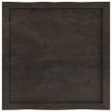 VidaXL Blat, ciemnobrązowy 60x60x(2-4) cm drewno z naturalną krawędzią