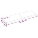 VidaXL Blat do łazienki, 120x40x(2-4) cm, surowe, lite drewno