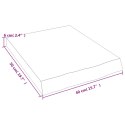 VidaXL Blat do łazienki, 40x50x(2-6) cm, surowe, lite drewno