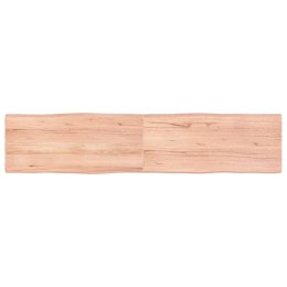 VidaXL Blat, jasnobrązowy 180x40x(2-4)cm drewno z naturalną krawędzią