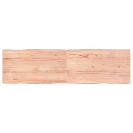 VidaXL Blat, jasnobrązowy 180x50x(2-4)cm drewno z naturalną krawędzią