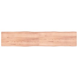 VidaXL Blat, jasnobrązowy 200x40x(2-6) cm drewno z naturalną krawędzią