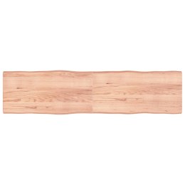 VidaXL Blat, jasnobrązowy 200x50x(2-6) cm drewno z naturalną krawędzią