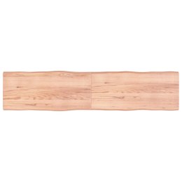 VidaXL Blat, jasnobrązowy 220x50x(2-4)cm drewno z naturalną krawędzią