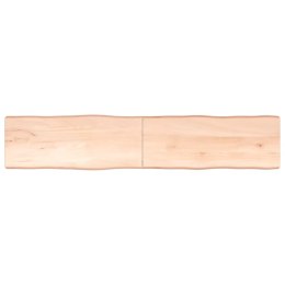 VidaXL Blat stołu, 200x40x(2-6)cm surowy, lity dąb naturalną krawędzią