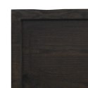 VidaXL Blat stołu, ciemnobrązowy, 200x60x(2-4) cm, lite drewno dębowe