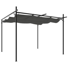 VidaXL Pergola ze zwijanym dachem, antracytowa, 295x292x230 cm