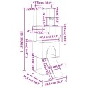 VidaXL Drapak dla kota, z sizalowymi słupkami, jasnoszary, 153 cm