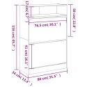 VidaXL Szafka na buty z 2 uchylanymi szufladami, czarna, 80x34x116 cm