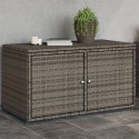 VidaXL Szafka ogrodowa, szara, 110x55x60,5 cm, polirattan