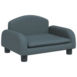 VidaXL Sofa dla dzieci, ciemnoszara, 50x40x30 cm, obita tkaniną