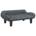 VidaXL Sofa dla dzieci, ciemnoszara, 70x40x24 cm, aksamit