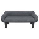 VidaXL Sofa dla dzieci, ciemnoszara, 70x40x24 cm, aksamit