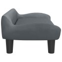 VidaXL Sofa dla dzieci, ciemnoszara, 70x40x24 cm, aksamit