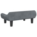 VidaXL Sofa dla dzieci, ciemnoszara, 70x40x24 cm, aksamit