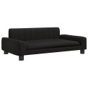 VidaXL Sofa dla dzieci, czarna, 90x53x30 cm, sztuczna skóra