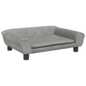 VidaXL Sofa dla dzieci, jasnoszara, 70x45x26 cm, aksamit