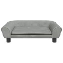 VidaXL Sofa dla dzieci, jasnoszara, 70x45x26 cm, aksamit