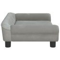 VidaXL Sofa dla dzieci, jasnoszara, 70x45x26 cm, aksamit