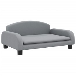 VidaXL Sofa dla dzieci, jasnoszara, 70x45x30 cm, obita tkaniną