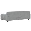 VidaXL Sofa dla dzieci, jasnoszara, 90x53x30 cm, aksamit