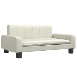 VidaXL Sofa dla dzieci, kremowa, 70x45x30 cm, sztuczna skóra