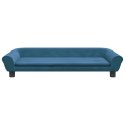 VidaXL Sofa dla dzieci, niebieska, 100x50x26 cm, aksamit