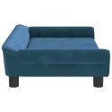 VidaXL Sofa dla dzieci, niebieska, 100x50x26 cm, aksamit