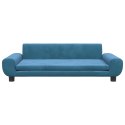 VidaXL Sofa dla dzieci, niebieska, 100x54x33 cm, aksamit