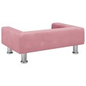 VidaXL Sofa dla dzieci, różowa, 70x45x26,5 cm, aksamit