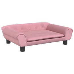 VidaXL Sofa dla dzieci, różowa, 70x45x26 cm, aksamit