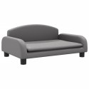 VidaXL Sofa dla dzieci, szara, 70x45x30 cm, sztuczna skóra