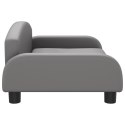 VidaXL Sofa dla dzieci, szara, 70x45x30 cm, sztuczna skóra