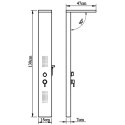VidaXL Panel prysznicowy, aluminiowy, matowy, biały