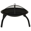 VidaXL Palenisko i grill 2-w-1, z pogrzebaczem, 56x56x49 cm, stal