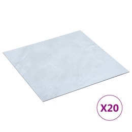 VidaXL Samoprzylepne panele podłogowe, 20 szt., PVC, 1,86 m², białe