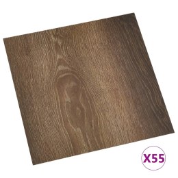 VidaXL Samoprzylepne panele podłogowe, 55 szt., PVC, 5,11 m², brązowe