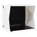 VidaXL Składany lightbox studyjny z LED, 40x34x37 cm, plastik, biały