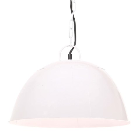 VidaXL Industrialna lampa wisząca, 25 W, biała, okrągła, 41 cm, E27