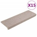 VidaXL Nakładki na schody, 15 szt., 65x21x4 cm, taupe