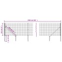 VidaXL Ogrodzenie z siatki, z kotwami, antracytowe, 1,1x25 m