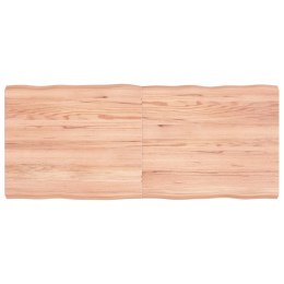 VidaXL Blat, jasnobrązowy 140x60x(2-6) cm drewno z naturalną krawędzią