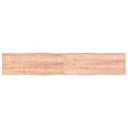 VidaXL Blat jasnobrązowy 220x40x(2-4) cm, drewno z naturalną krawędzią