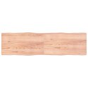 VidaXL Blat jasnobrązowy 220x60x(2-4) cm, drewno z naturalną krawędzią