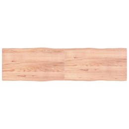 VidaXL Blat jasnobrązowy 220x60x(2-4) cm, drewno z naturalną krawędzią