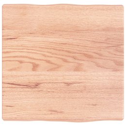 VidaXL Blat jasnobrązowy 40x40x(2-4) cm, drewno z naturalną krawędzią